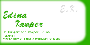 edina kamper business card